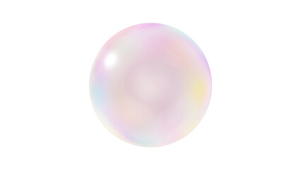 カラフルなシャボン玉。背景透過。（PNG）