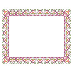 colorful classic ornamental frame vector, vintage design.