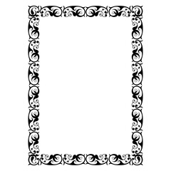 colorful classic ornamental frame vector, vintage design.