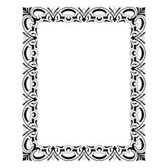 colorful classic ornamental frame vector, vintage design.