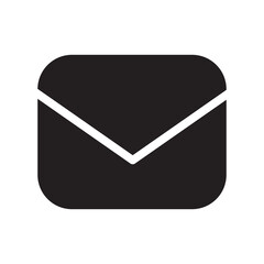 Inbox Icon, Email Symbol, Chat Message Icon Black Transparent Background