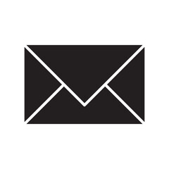 Inbox Icon, Email Symbol, Chat Message Icon Black Transparent Background