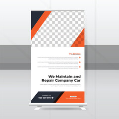 Roll up banner design for your business company