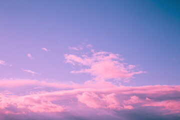 5k Toned blue pink magenta colors sky sunset sunrise background. Colorful Cloudy Magenta Sky With...