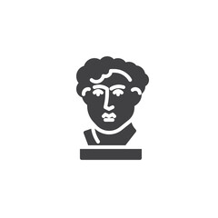 Greek antique statue vector icon
