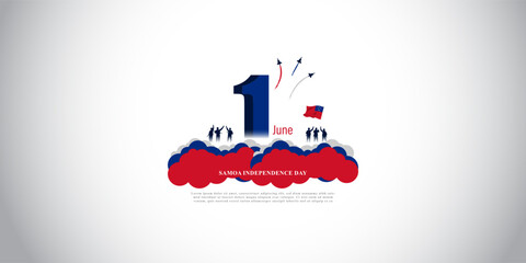 Vector illustration for Samoa Independence Day 1 June