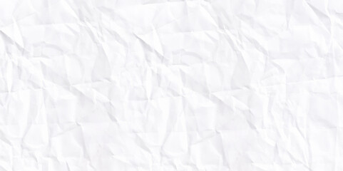 Fototapeta na wymiar Crumpled paper texture vector background. White wrinkled sheet