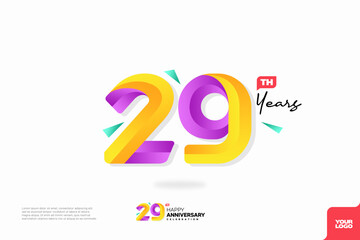 Number 29 logo icon design, 29th birthday logo number, anniversary 29