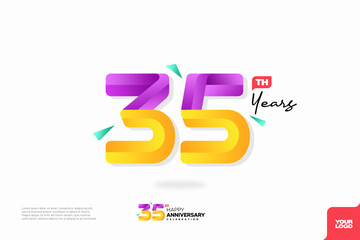 Number 35 logo icon design, 35th birthday logo number, anniversary 35