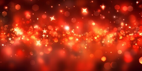 Plakat red sparkly background with stars on it vector art of christmas. generative AI