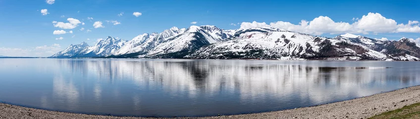 Keuken foto achterwand Tetongebergte Jackson Lake panorama with the Grand Teton Mountains
