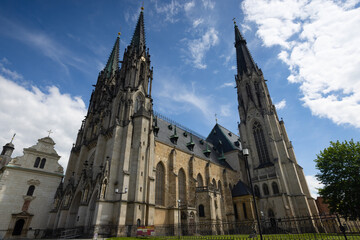 Fototapeta premium View of st. Wenceslas cathedral in Olomouc. Moravia, Czech Republic