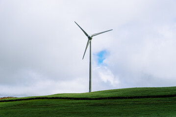 Wind farm with high wind turbines for generation electricity