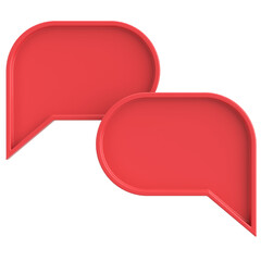 Speech bubble. Chat bubble. 3D illustration.