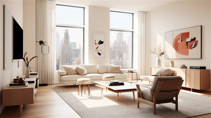 Generative AI, Simplicity in Style: A Minimalist Living Room Design