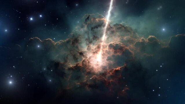 Beautiful nebula in space - stars - galaxy - cosmos - Concept Art