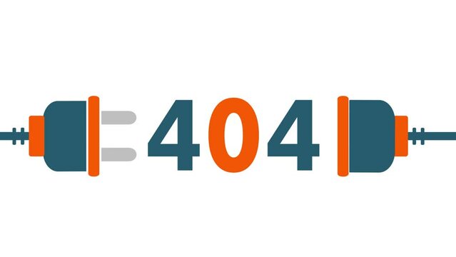 Page not found 404 error webpage website error animation