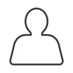 profile icon, avatar icon, user icon, person icon outline black and white on transparent background