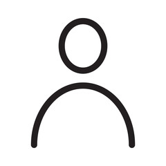 profile icon, avatar icon, user icon, person icon outline black and white on transparent background