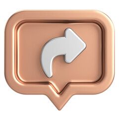 Share button. Share icon. 3D illustration.