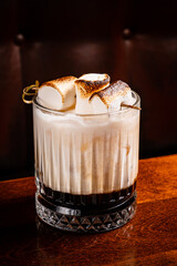 cocktail with marshmallow and coffee