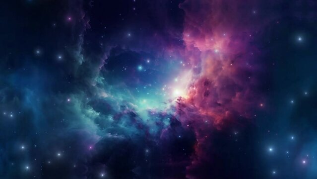 Beautiful nebula in space - stars - galaxy - cosmos - Concept Art