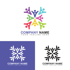 Social community logo vector design template.