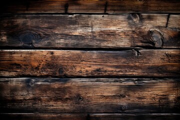 Texture of old boards detailed brushed oak wood as background with artistic design. AI generative