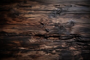 Texture of old boards detailed brushed oak wood as background with artistic design. AI generative