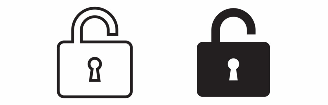 adlock icon isolated on white background