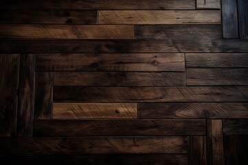 Texture of nature oak wood parquet floors as background with artistic design. AI generative