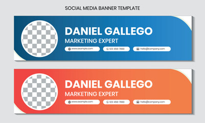 Modern Marketing Expert LinkedIn Banner template