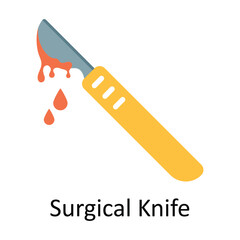 Surgical Knife vector Flat Icon Design illustration. Medical and Healthcare Symbol on White background EPS 10 File