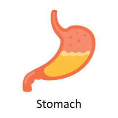 Stomach vector Flat Icon Design illustration. Medical and Healthcare Symbol on White background EPS 10 File