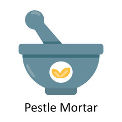 Pestle Mortar vector Flat Icon Design illustration. Medical and Healthcare Symbol on White background EPS 10 File