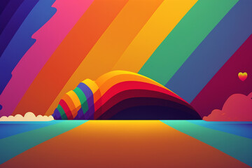 Rainbow background, gay pride, LGBTQ themed multiple colors with blurred lines, striped, pattern background.