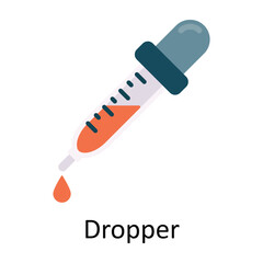 Dropper vector Flat Icon Design illustration. Medical and Healthcare Symbol on White background EPS 10 File