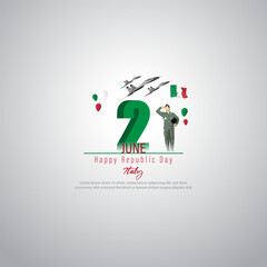 Vector illustration for Italy Republic Day 2 June