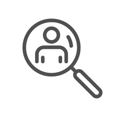 Business people and human resources related icon outline and linear symbol.