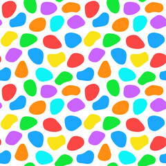 Multicolored spots seamless vector pattern, colorful fabric print, wallpaper, packaging.