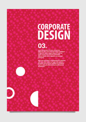 Abstract vector cover template using red color and halftone dots. Cover with pattern decoration. Suitable for annual report, magazine, catalog, template, company profile, book, and document.
