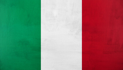 Italy, italian flag on concrete textured background