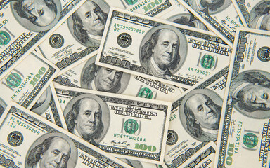 Background of 100 dollar bills