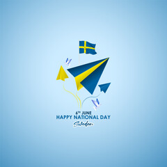 Vector illustration for Sweden National Day 6 June