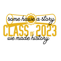 Graduation hand written lettering Graduate quote. Modern typographic slogan. Vector illustration