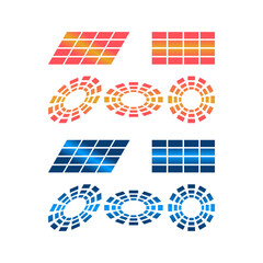 Solar panel energy logo symbol vector template