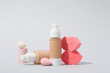 Concept of cosmetic and make up - foundation
