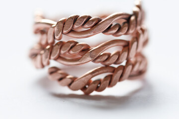 A unique copper ring the only one in the world - stock photo