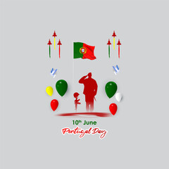 Vector illustration for Portugal Day 10 June