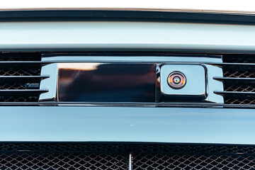 Obraz premium Modern luxury car front view camera close up